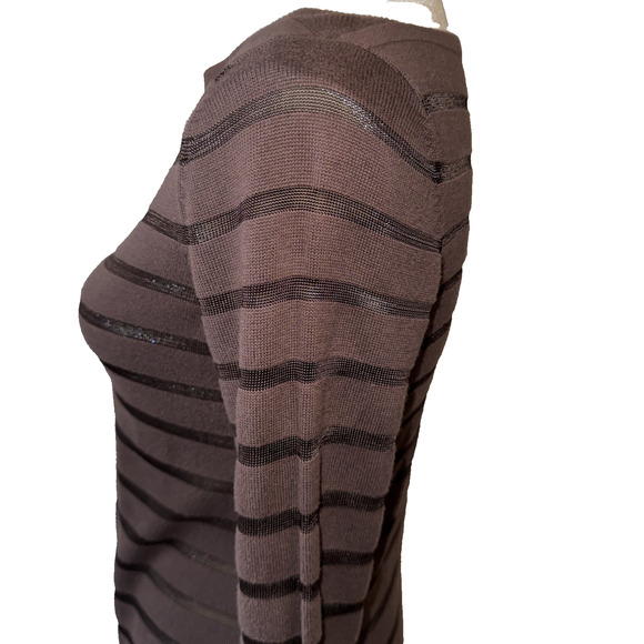 Tommy Bahama Brown Striped Mesh Sweater Size XS - Picture 12 of 14